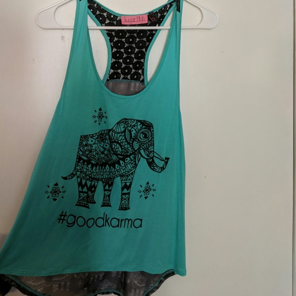Blue tank top